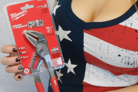 Milwaukee米沃奇10/16/20寸直口水泵钳 活动水管钳轻盈管子钳 可调理钳子48-22-6310