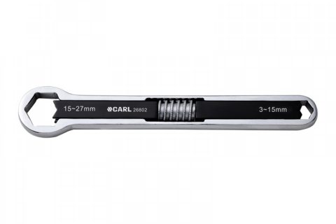 卡尔 26802 双头活动扳手3-15mm/15-27mm